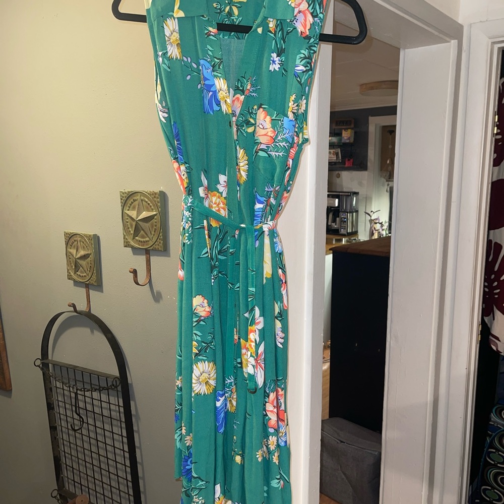 Anthropologie floral collared dress